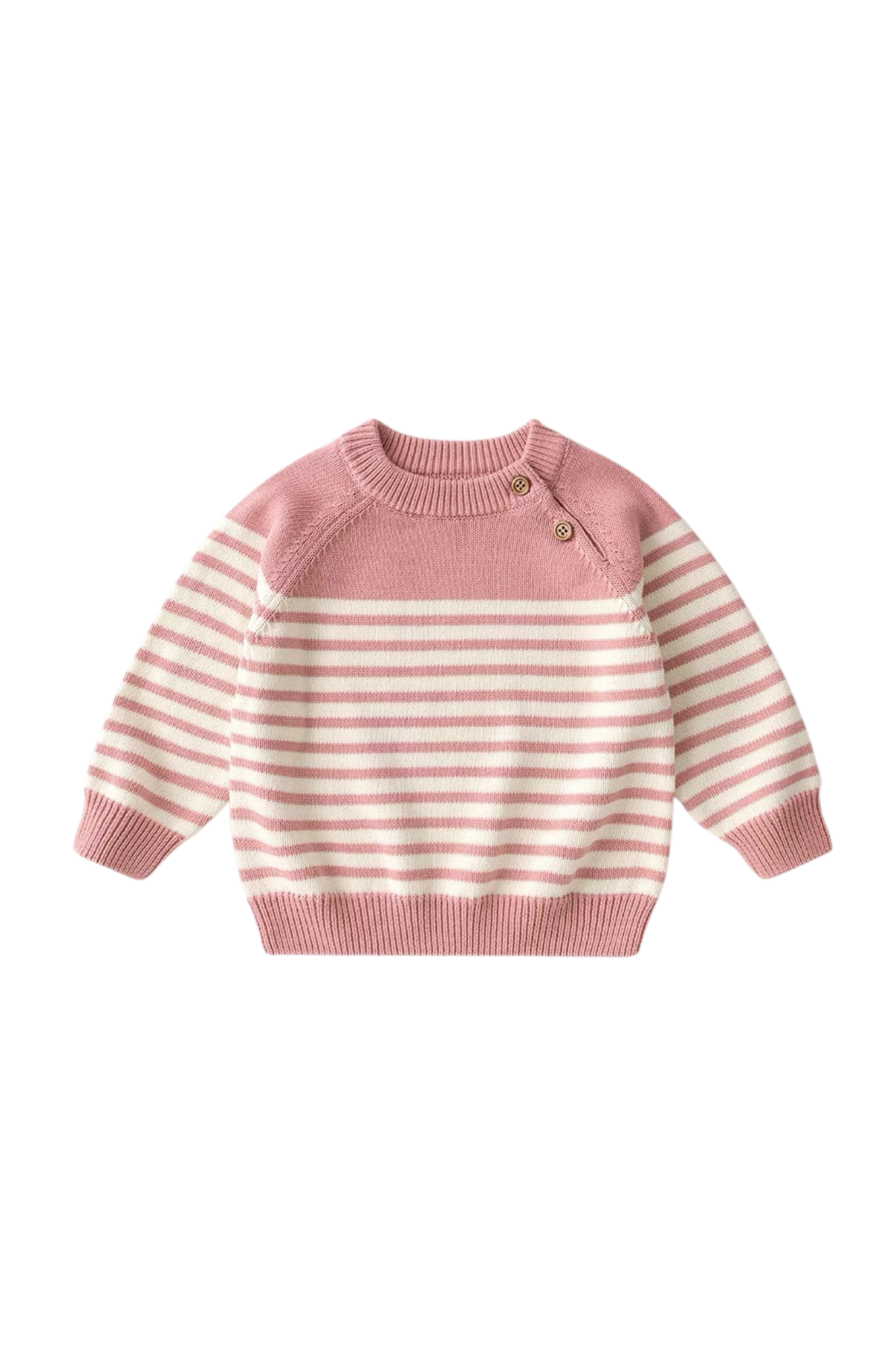 Autumn Kids Stripes Sweater Pink