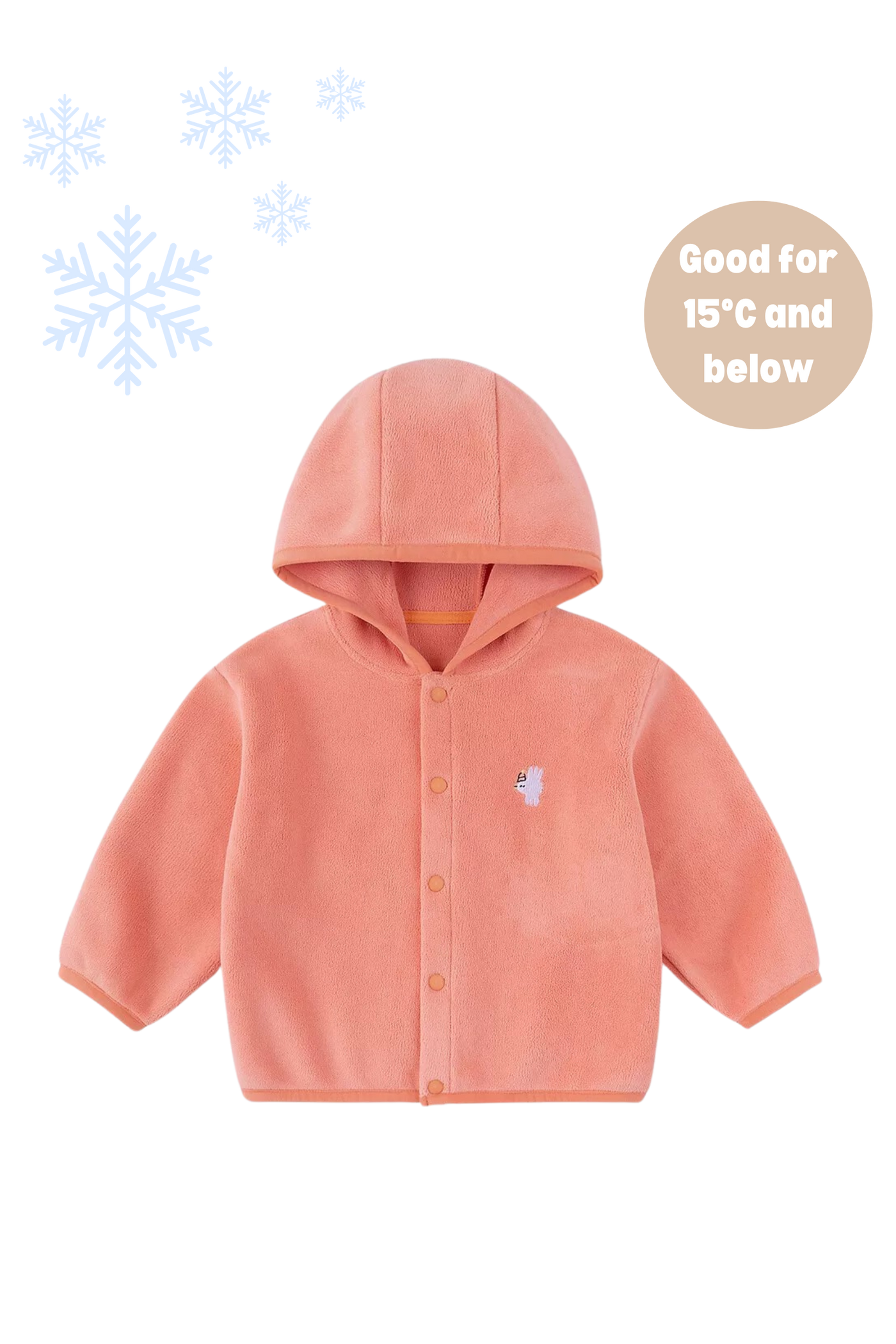 Holiday Travel Hooded Button Jacket Pink