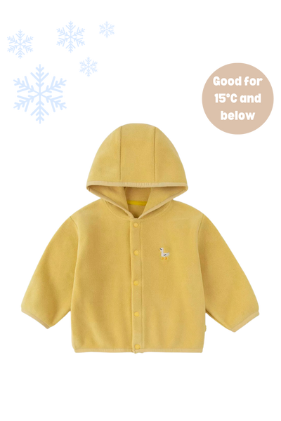 Holiday Travel Hooded Button Jacket Sunshine