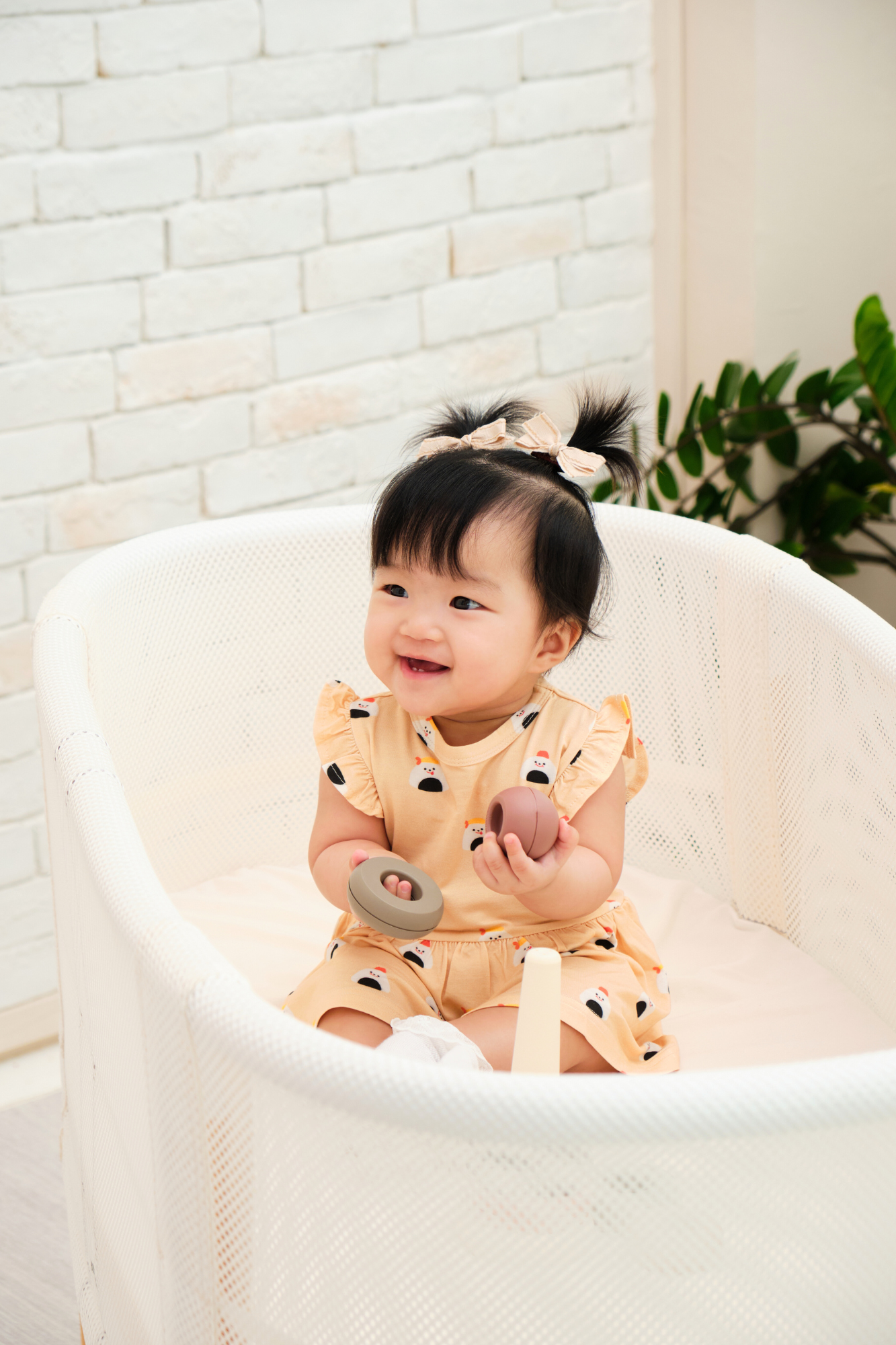 Organic Bamboo Peplum Dress Bodysuit Sushi