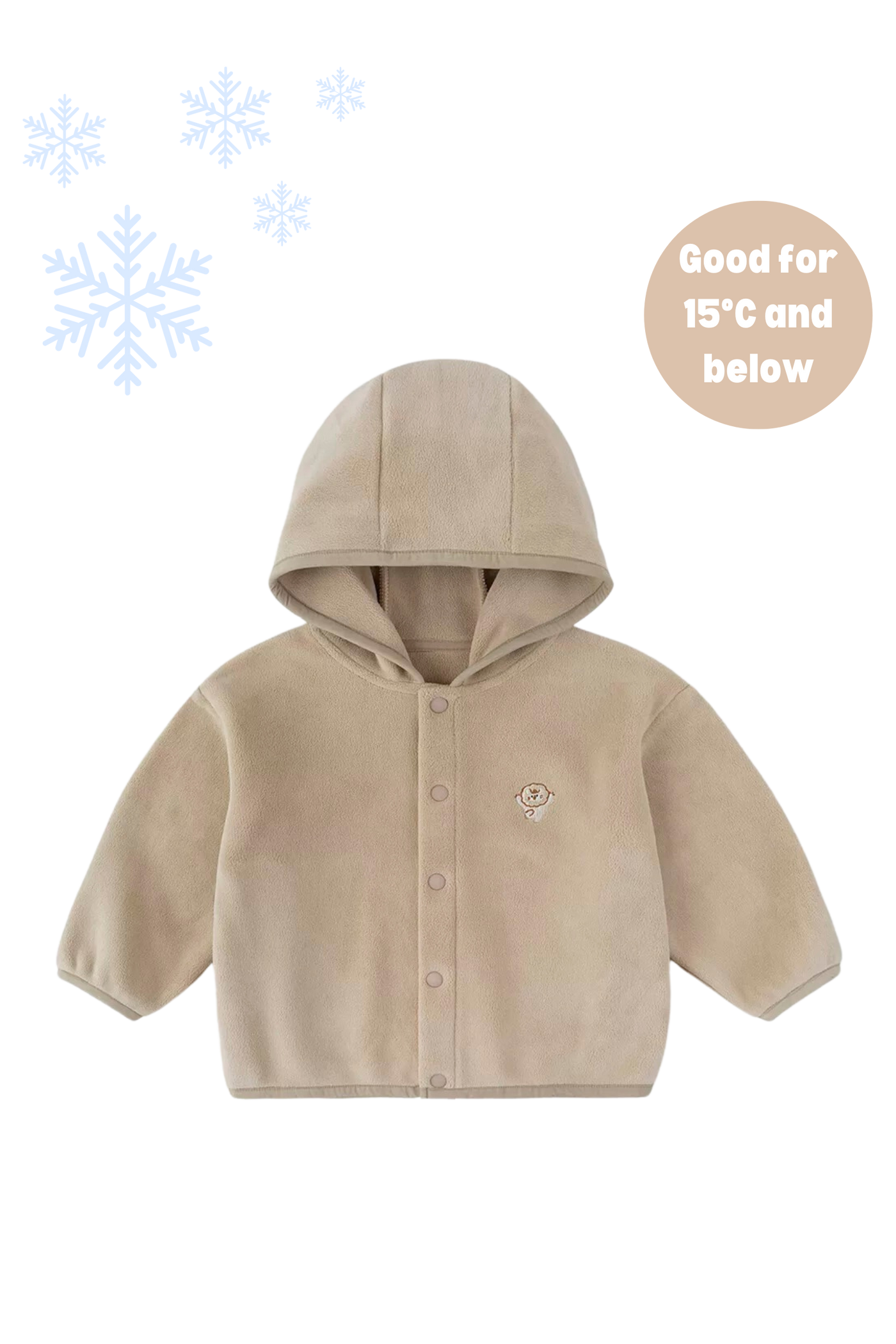 Holiday Travel Hooded Button Jacket Brown