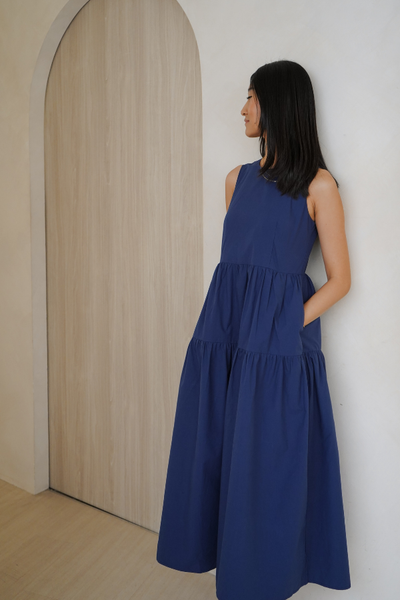 Kinship Maxi Tiered Dress - Navy