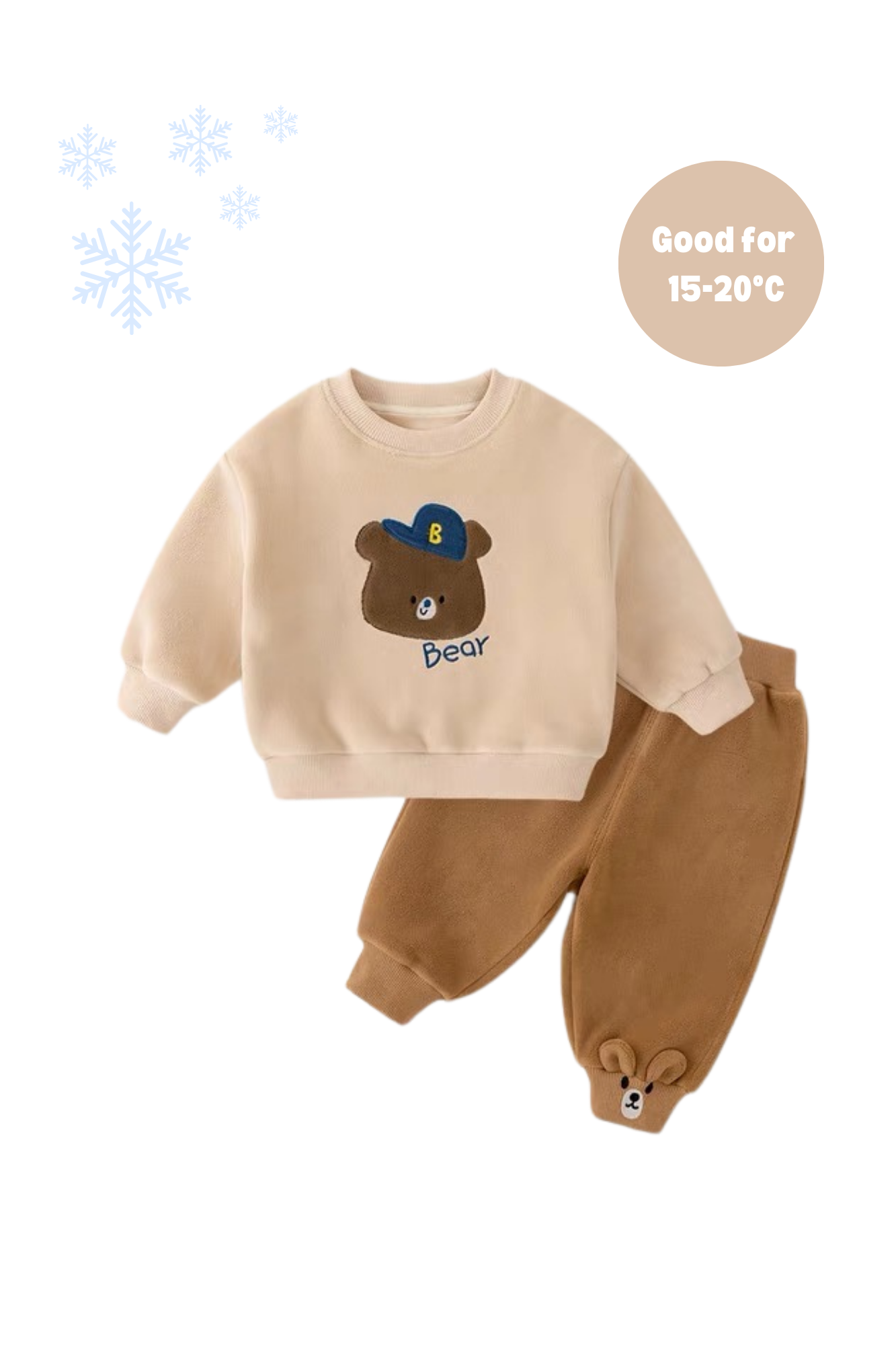 Autumn Kids Sweater Set Brown Bear