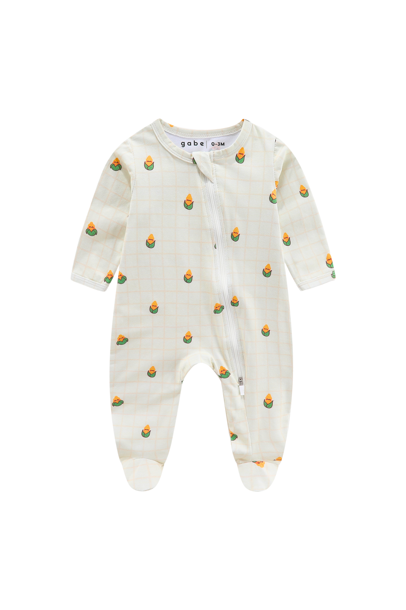 Soft Organic Cotton Sleepsuit Sweet Corn