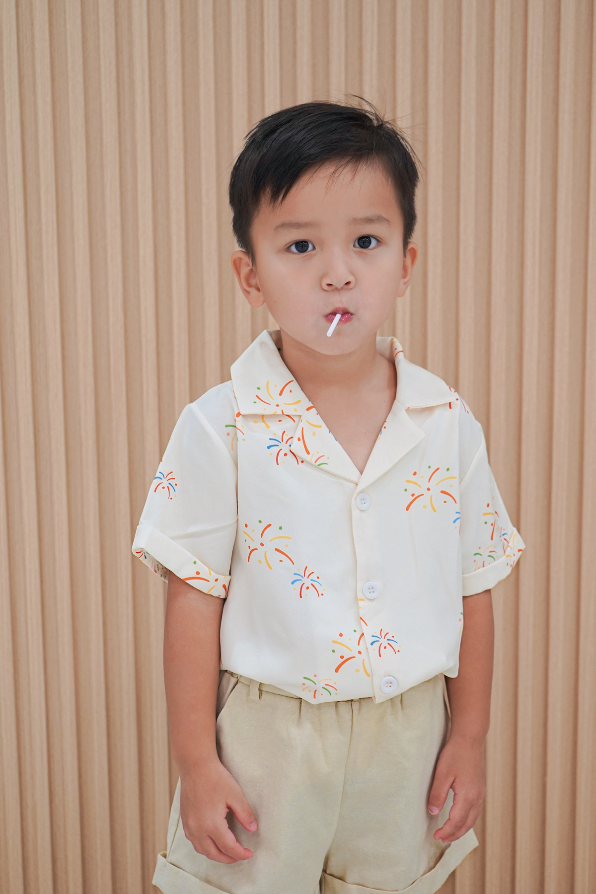 Lunar Lights Boy Relaxed Collar Shirt