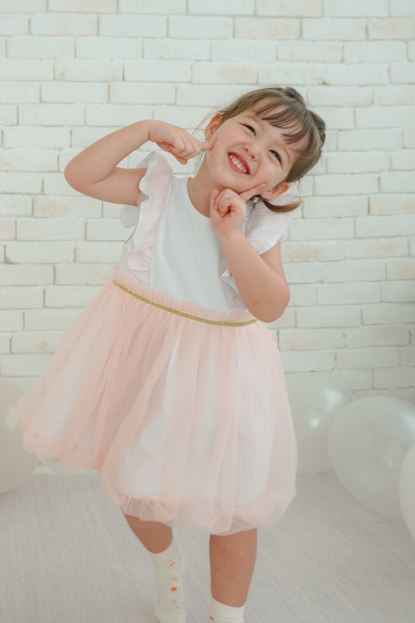 Girl Fairy Tulle Dress in Blush Pink