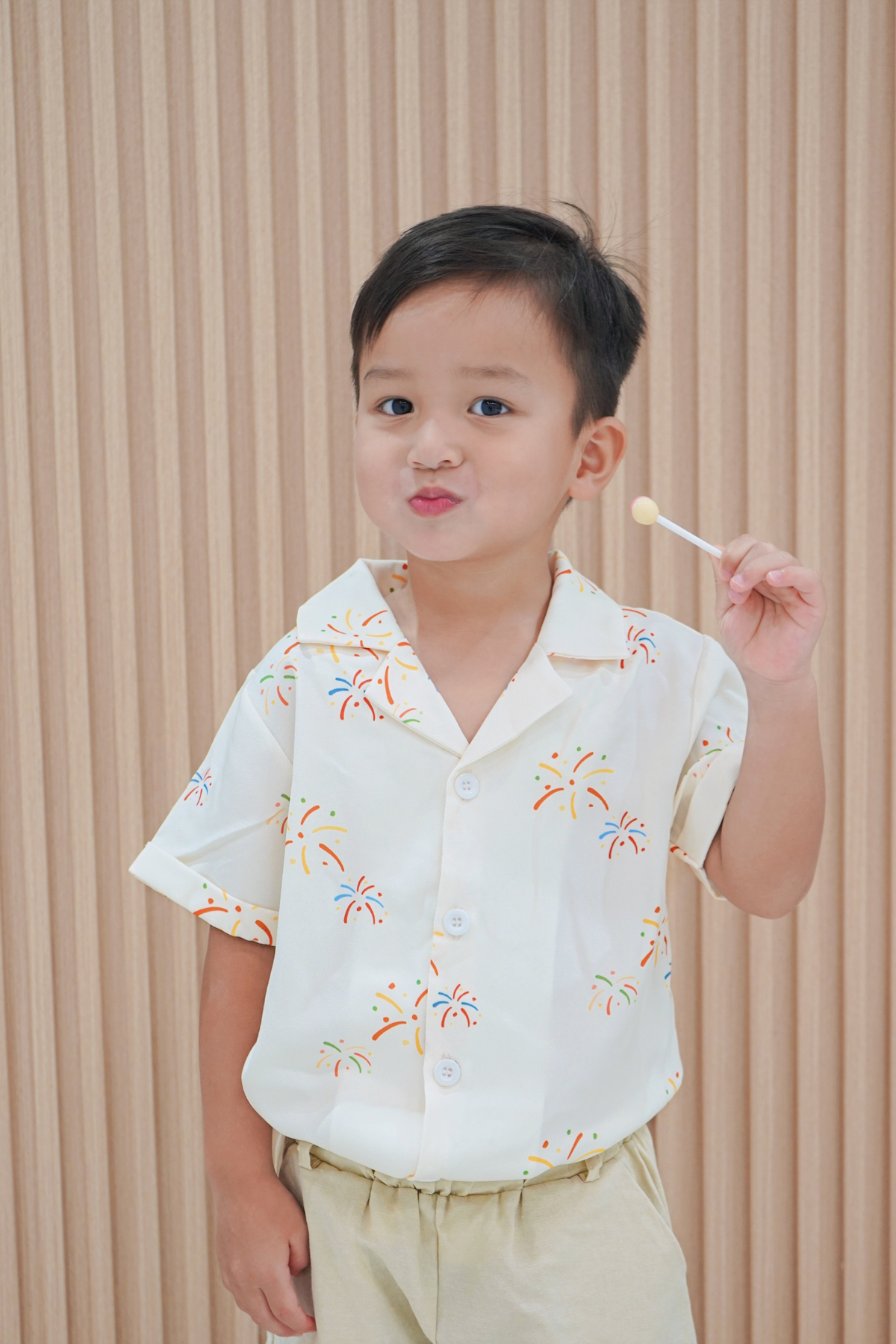 Lunar Lights Boy Relaxed Collar Shirt