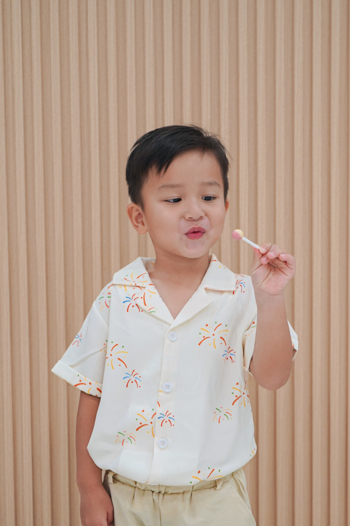 Lunar Lights Boy Relaxed Collar Shirt