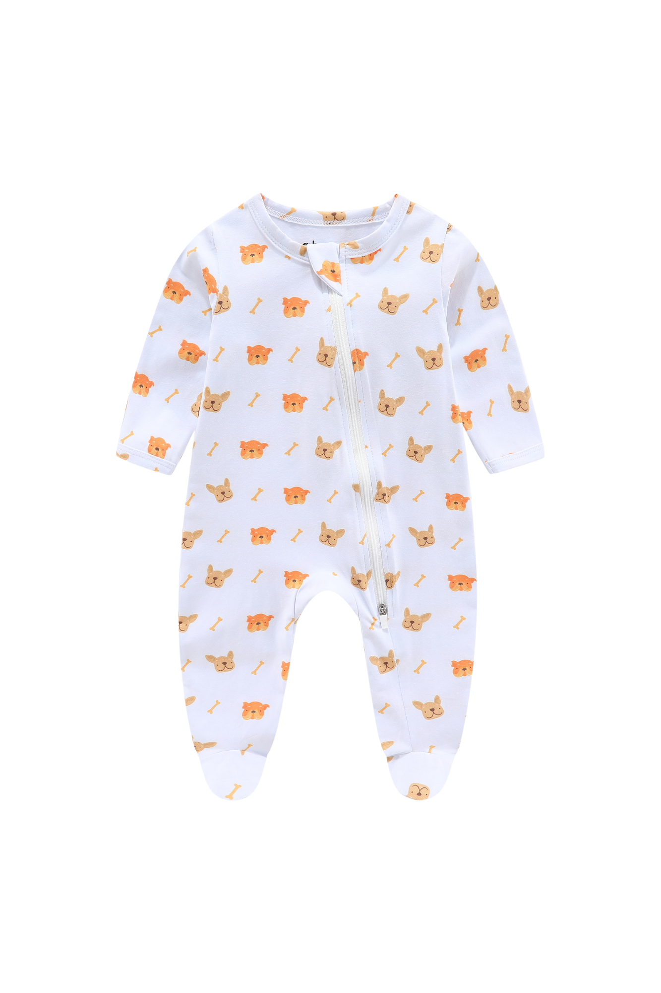 Soft Organic Cotton Sleepsuit Happy Puppy