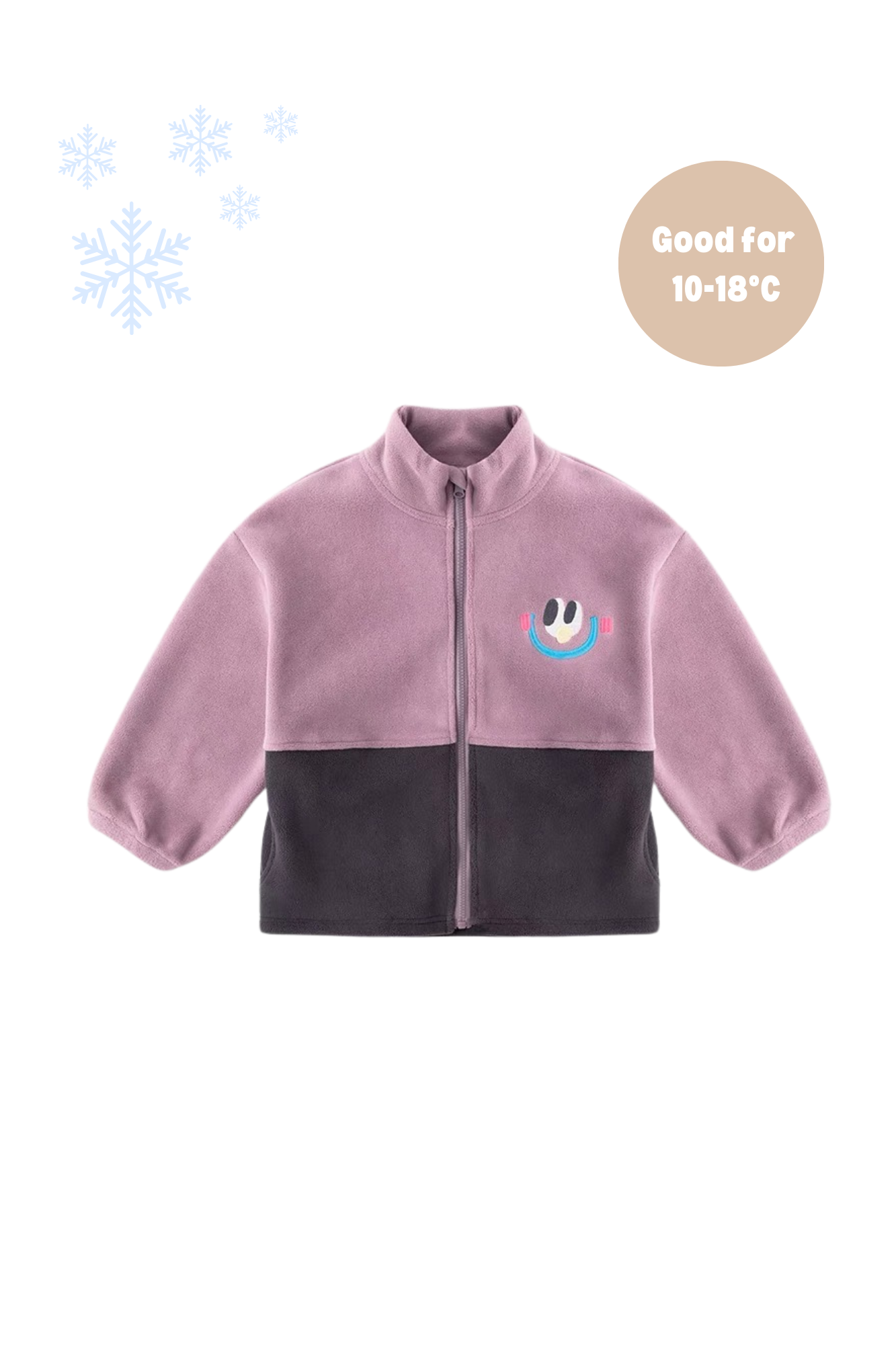 Autumn Double Fleece Jacket Lilac