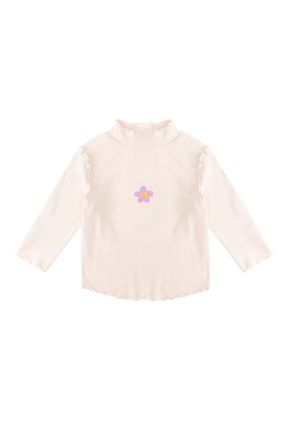 Kids Girl Daisy Long Sleeve Top Cream