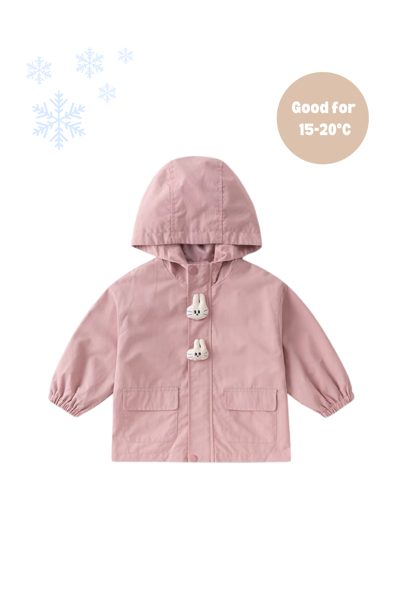 Autumn Hooded Parka Pink