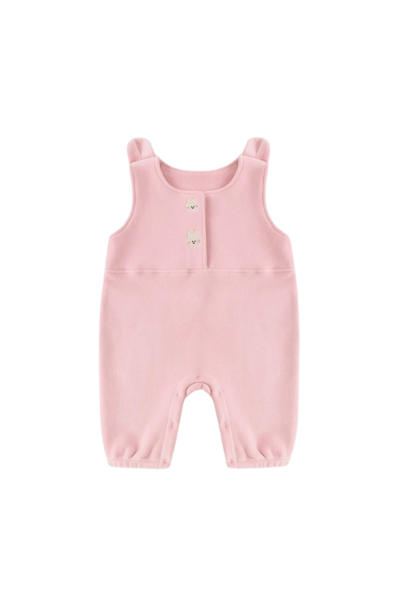 Casual Fleece Jumpsuit Peach Bunny