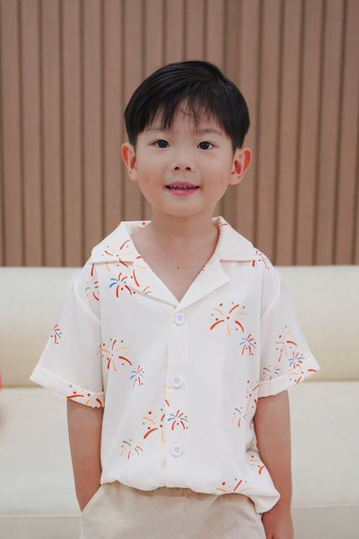 Lunar Lights Boy Relaxed Collar Shirt