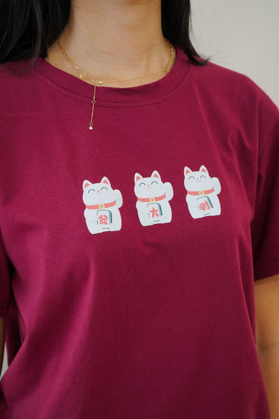 Fortune Cat Adult Relaxed Tee (Unisex)