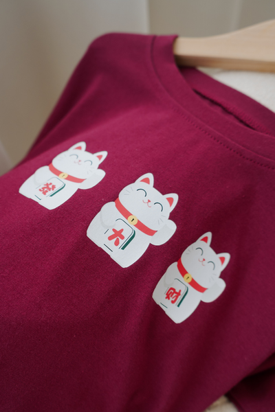 Fortune Cat Kids Relaxed Tee (Unisex)