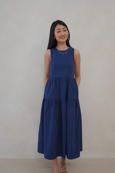 Kinship Maxi Tiered Dress - Navy