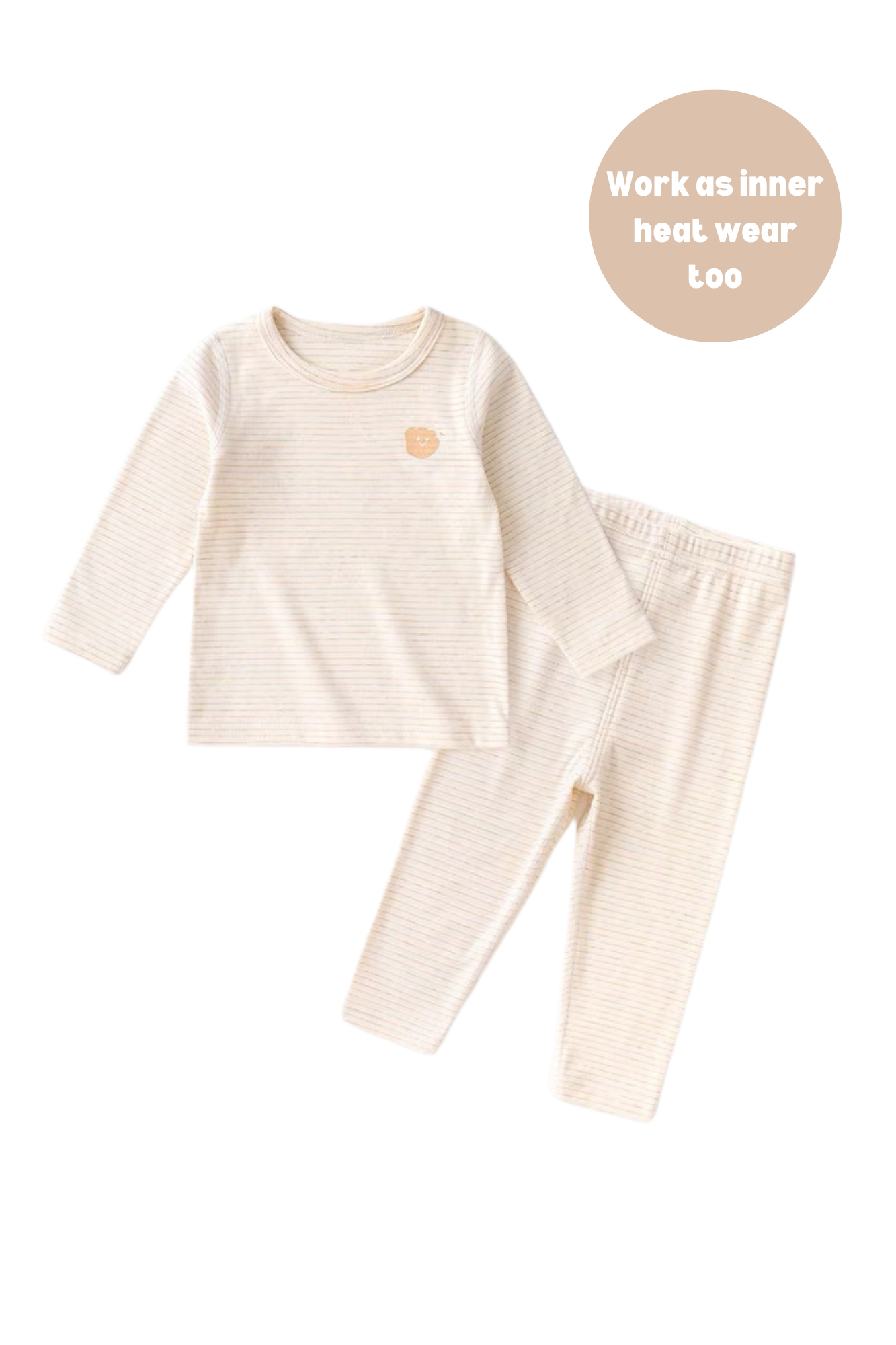 Organic Cotton Kids Pajamas Almond