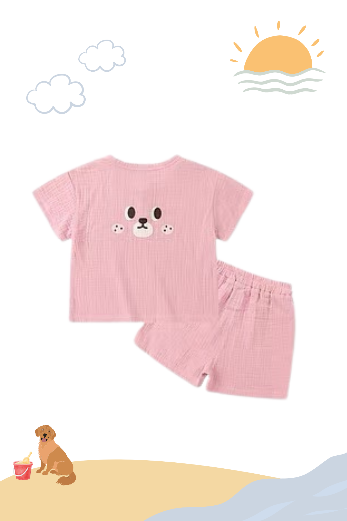 Summer Play Together Set Pink Bear