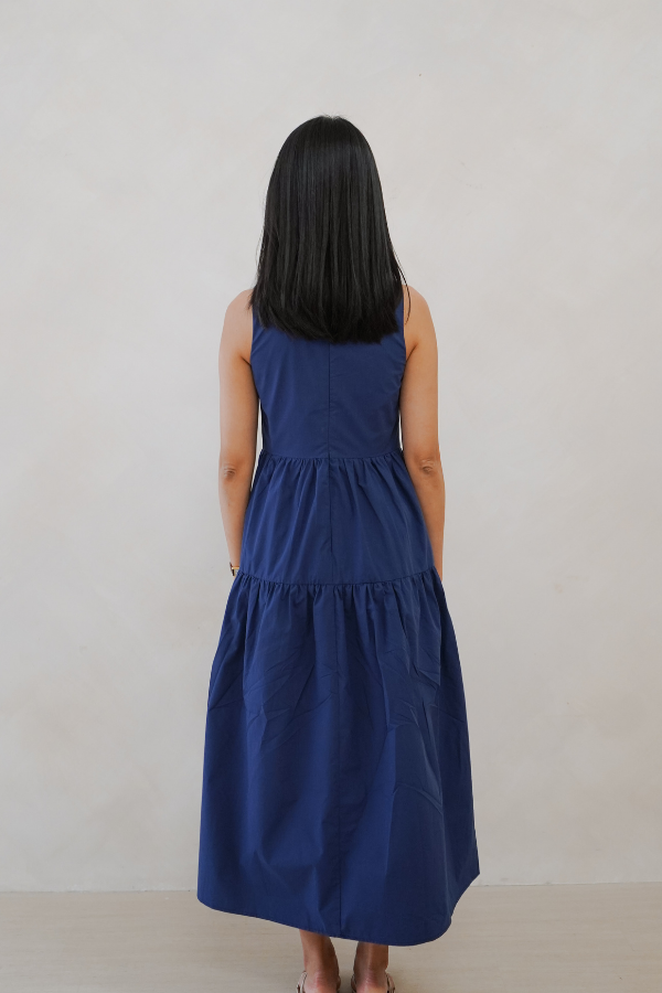 Kinship Maxi Tiered Dress - Navy