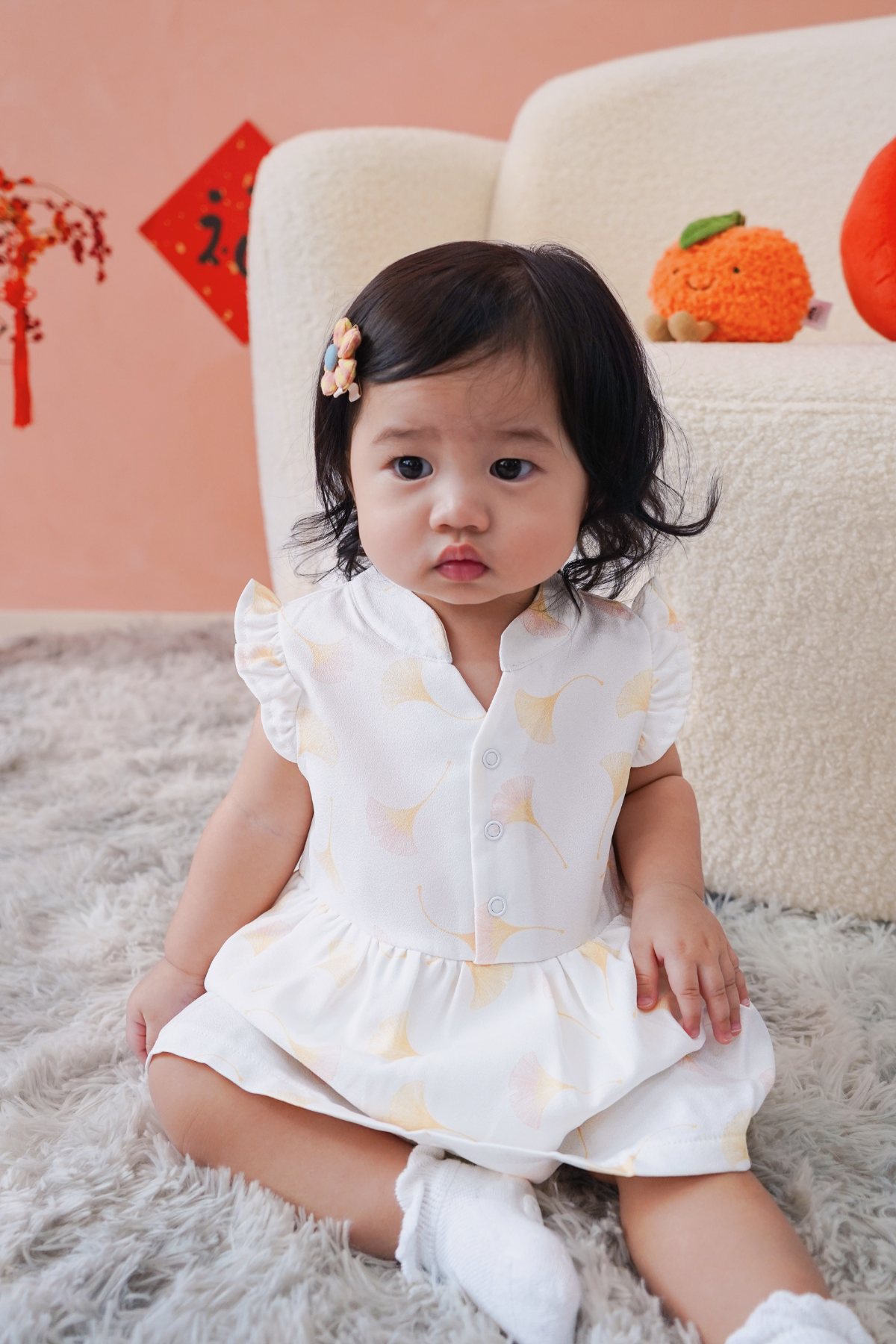 Dawn Petals Baby Girl Ruffled Dress Playsuit