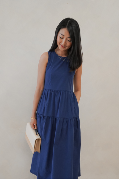 Kinship Maxi Tiered Dress - Navy