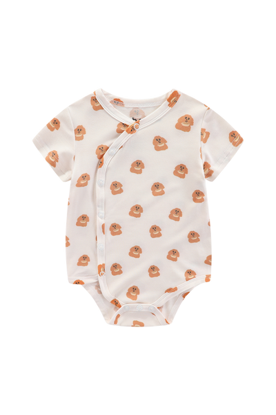 Organic Soft Kimono Bodysuit Dreamy Puppy