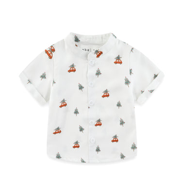 Tinsel & Tots Jingle Mandarin Collared Shirt