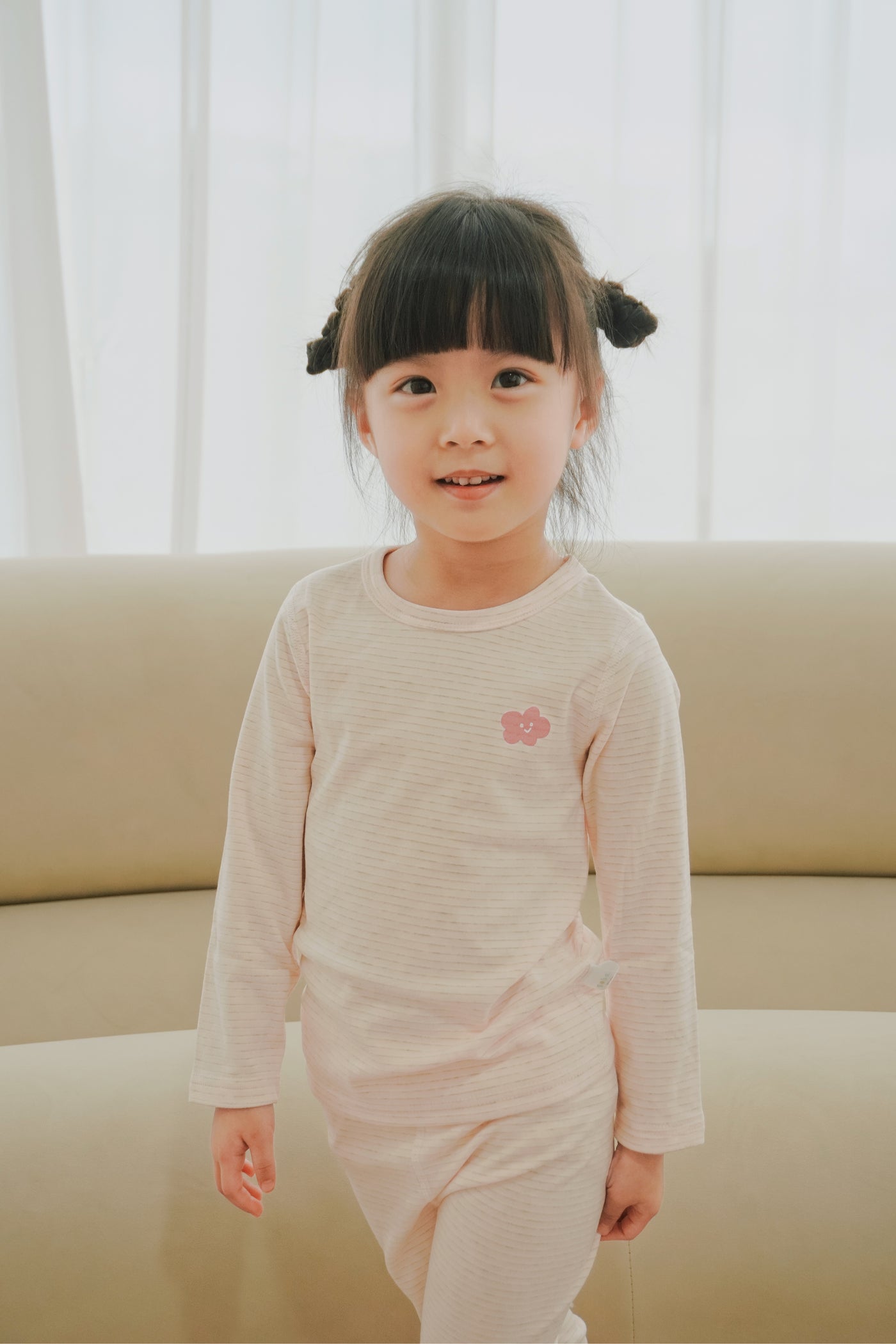 Organic Cotton Kids Pajamas Pink Blush