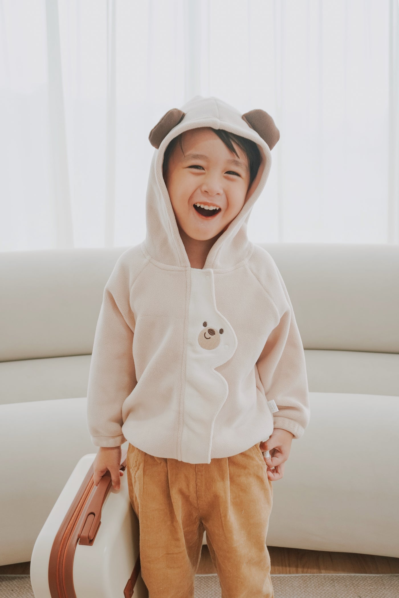 Autumn Plush Fleece Jacket Bear