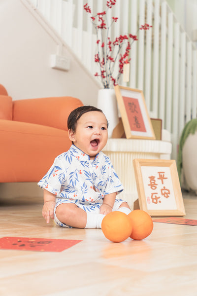 Harmony Baby Mandarin Collar Shirt Romper