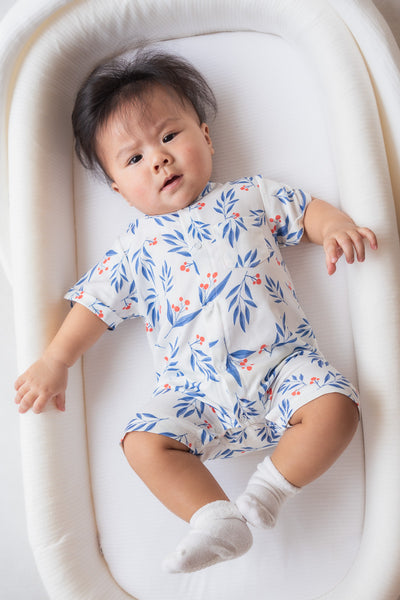 Harmony Baby Mandarin Collar Shirt Romper