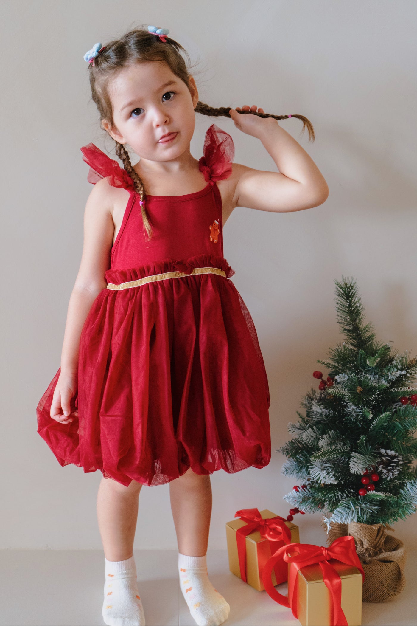 Gingerbread Twinkle Christmas Dress