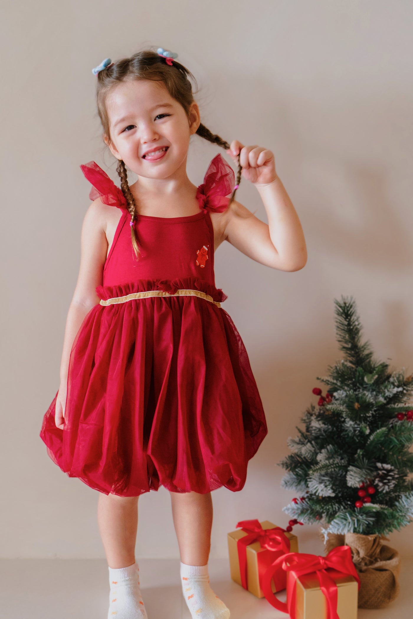 Gingerbread Twinkle Christmas Dress