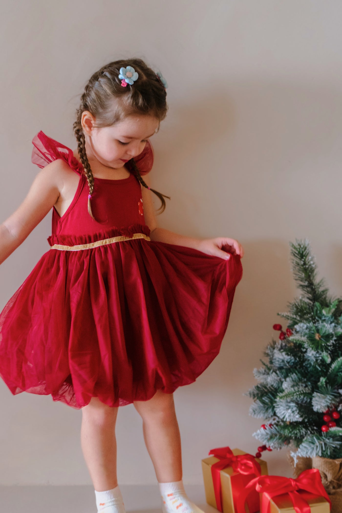 Gingerbread Twinkle Christmas Dress