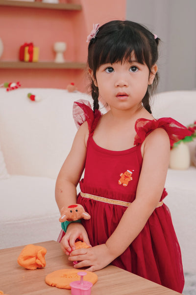 Gingerbread Twinkle Christmas Dress