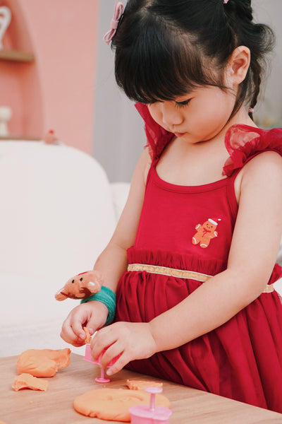 Gingerbread Twinkle Christmas Dress