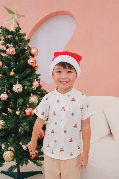 Tinsel & Tots Jingle Mandarin Collared Shirt