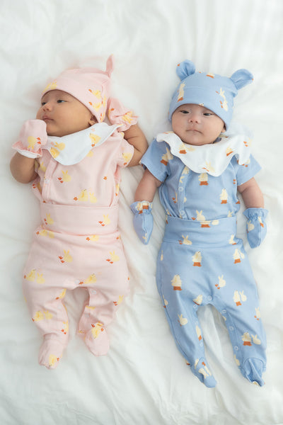 Organic Baby Firsts 8 Piece Bunny Set Cozy Blue