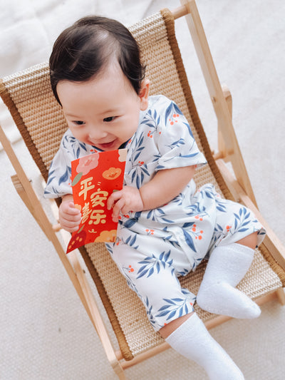 Harmony Baby Mandarin Collar Shirt Romper