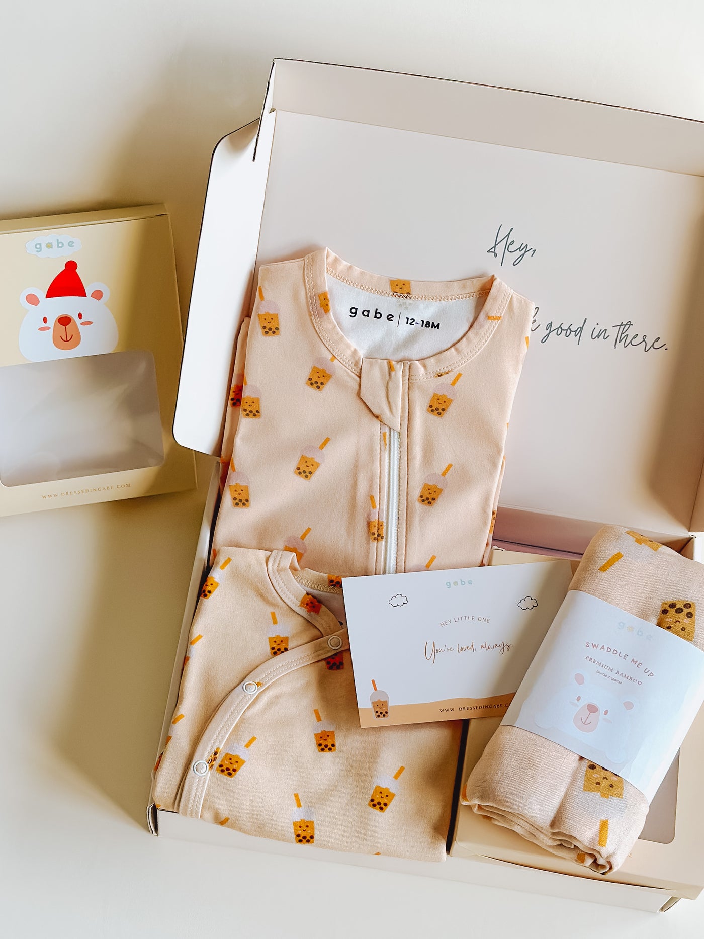 Organic Baby Firsts Basic Gift Set - Bubble Tea