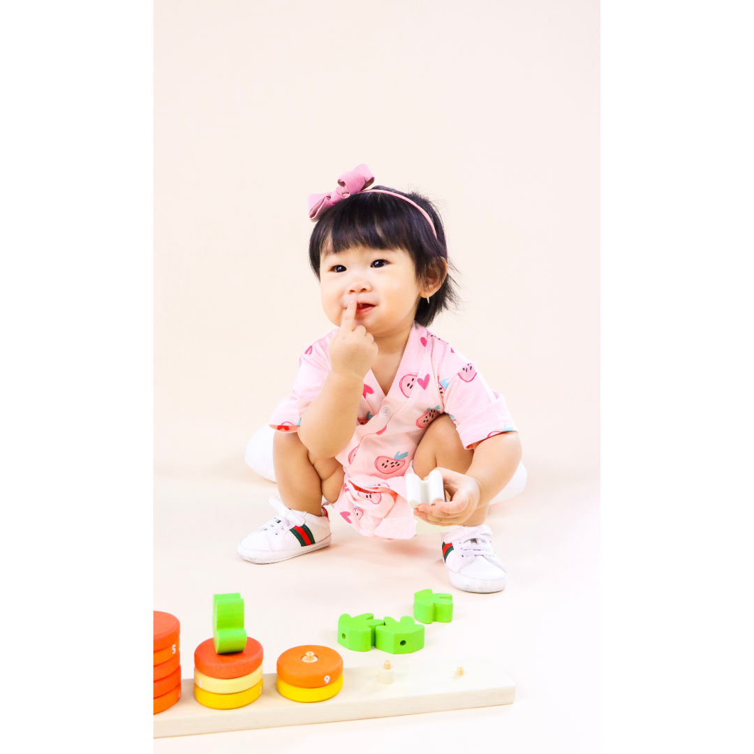 Japanese Kimono Playsuit Strawberry