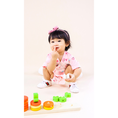 Japanese Kimono Playsuit Strawberry