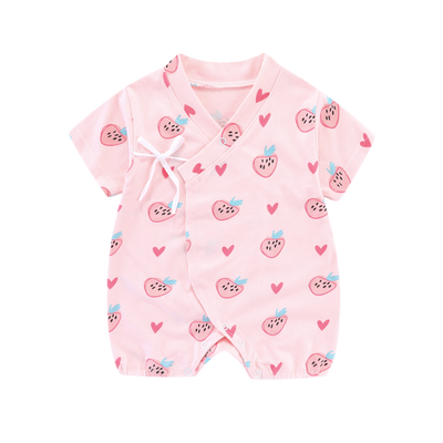 Japanese Kimono Playsuit Strawberry