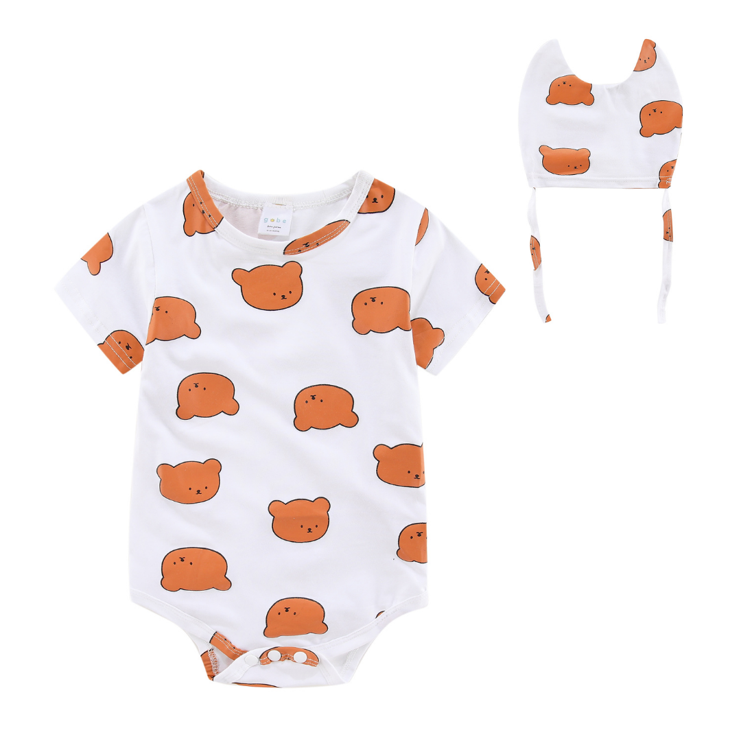 Cookie Bear Bodysuit with Beanie Cloud